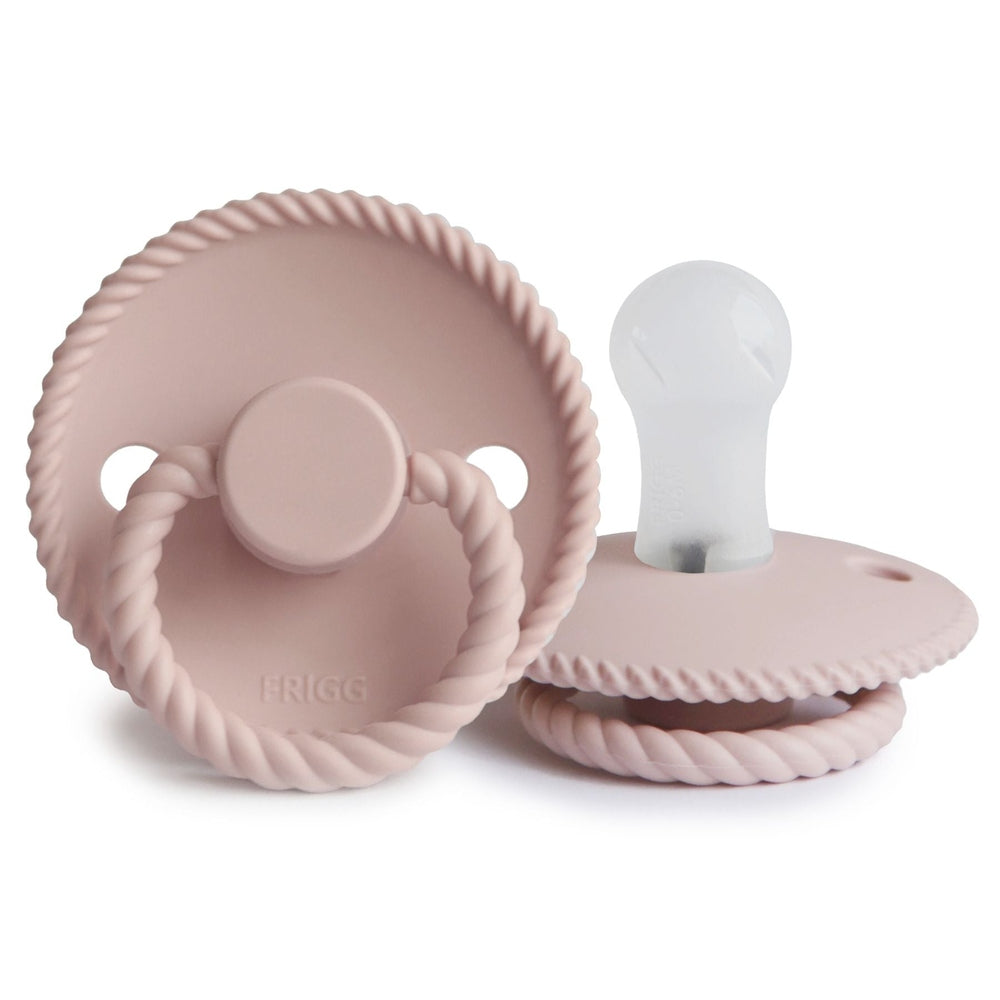 FRIGG Rope Silicone Pacifiers Blush - Personalisable Baby Products Sold and Personalised by JustBørn