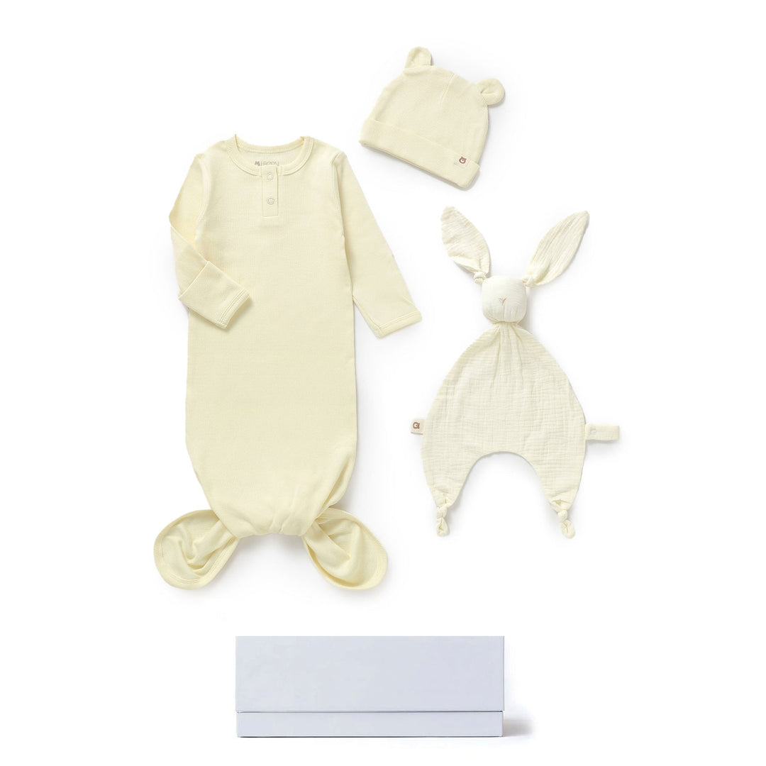 JBØRN Baby Gift Set | Organic Cotton Sleeping Gown & Comforter Gift Set Moonlit Daffodil - Personalisable Baby Products Sold and Personalised by JustBørn