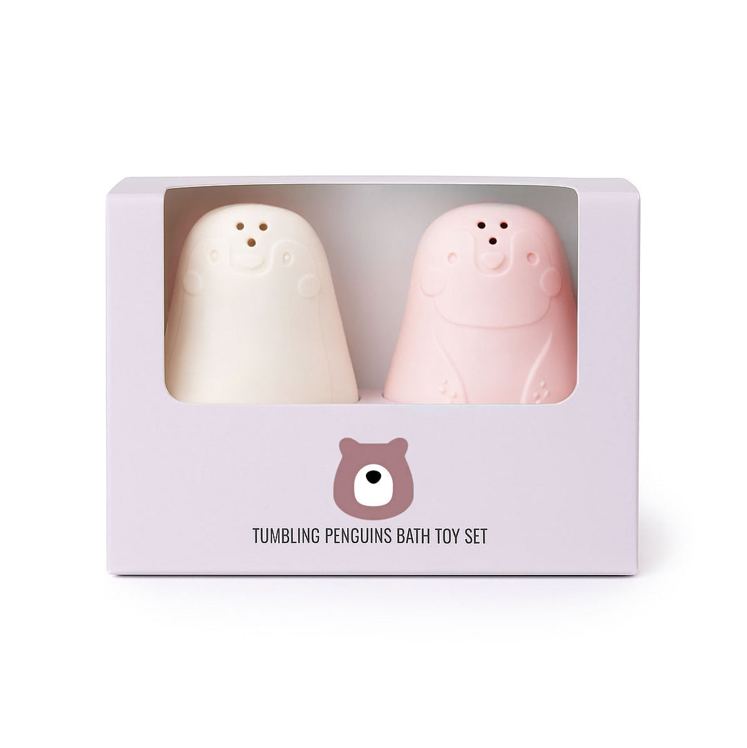 JBØRN Tumbling Penguins Bath Toy Set - Personalisable Baby Products Sold and Personalised by JustBørn