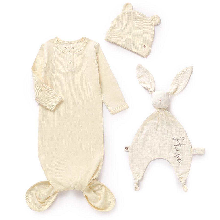 JBØRN Baby Sleep Set | Organic Cotton Sleeping Gown & Comforter Set (0–6M) - Personalisable Baby Products Sold and Personalised by JustBørn