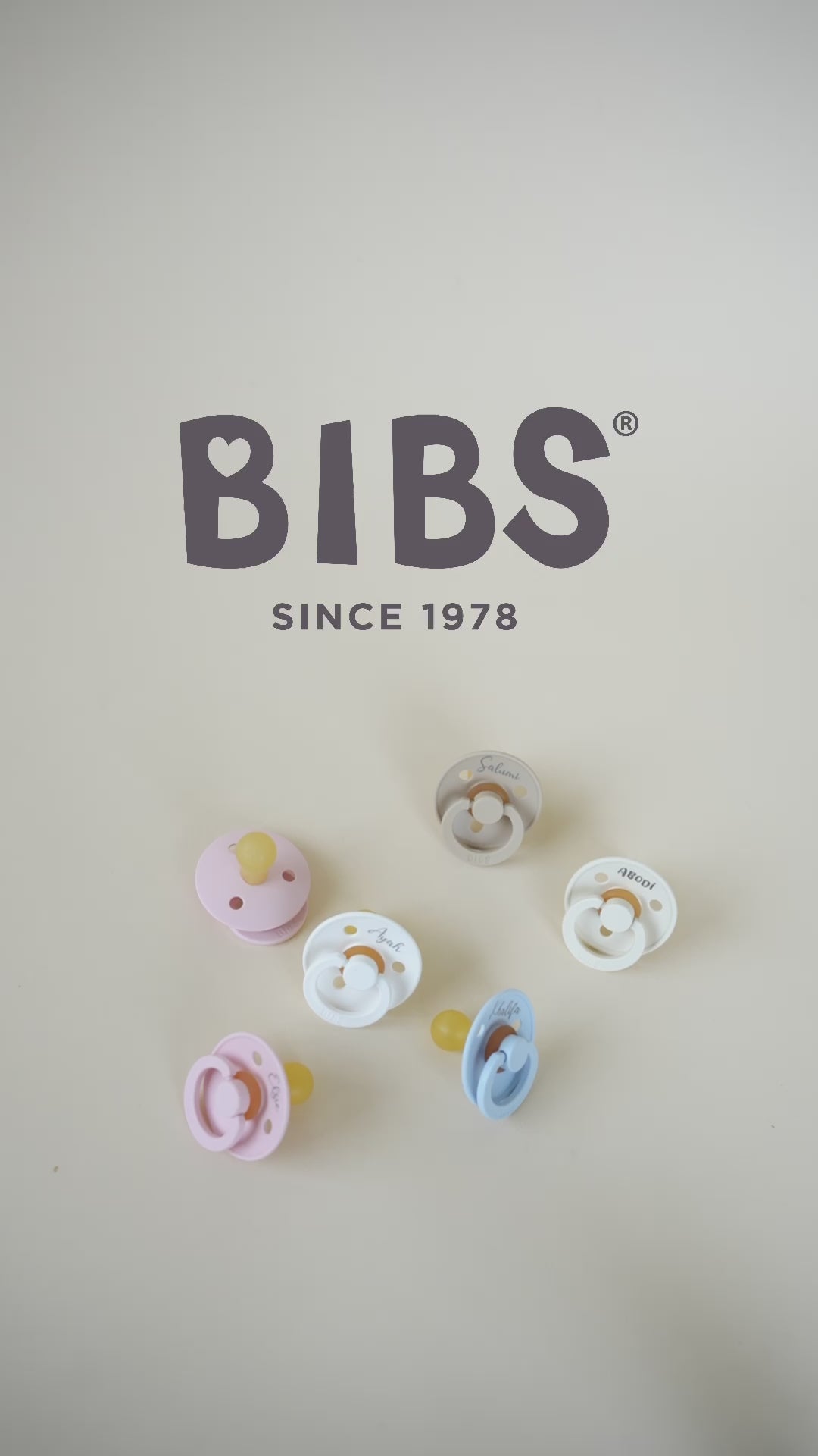 BIBS Farbe Natürlicher Kautschuklatex Schnuller | Personalisierte