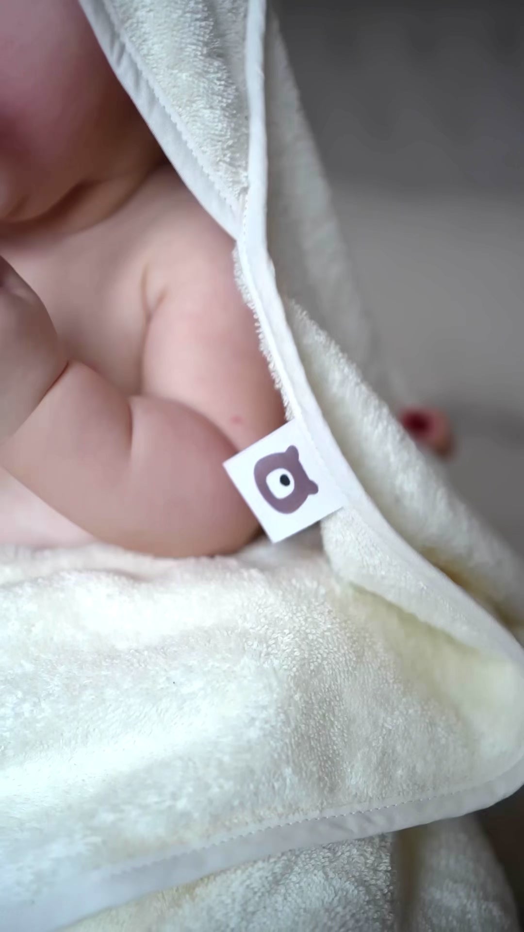 JBØRN Økologisk Bomuld Baby Hættehåndklæde med Ører