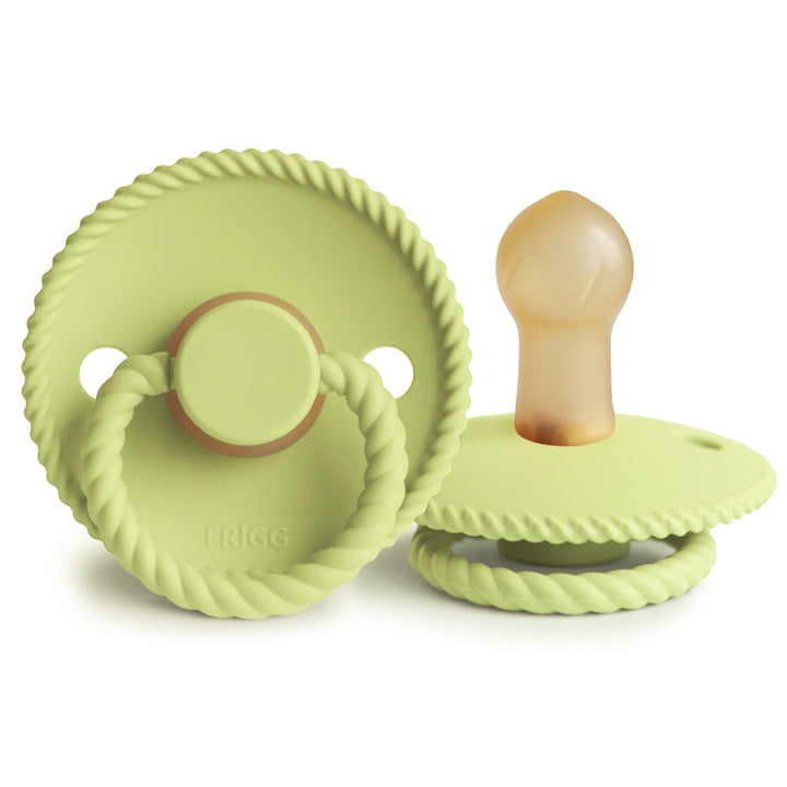 FRIGG Rope Natural Rubber Latex Pacifiers Green Tea Size 1 (0-6 months) - Personalisable Baby Products Sold and Personalised by JustBørn