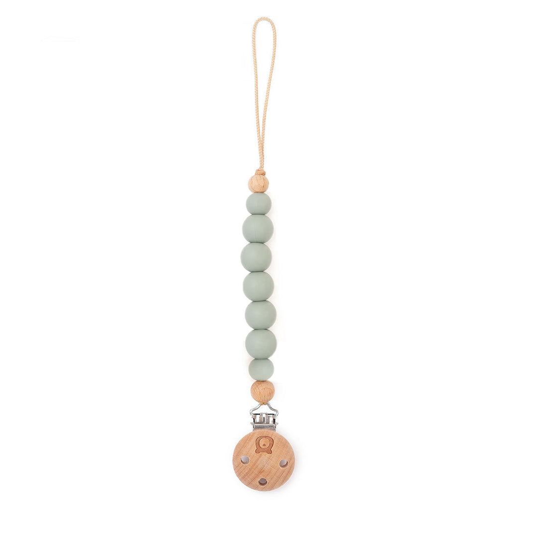 JBØRN Pacifier Clip Sage No - Personalisable Baby Products Sold and Personalised by JustBørn