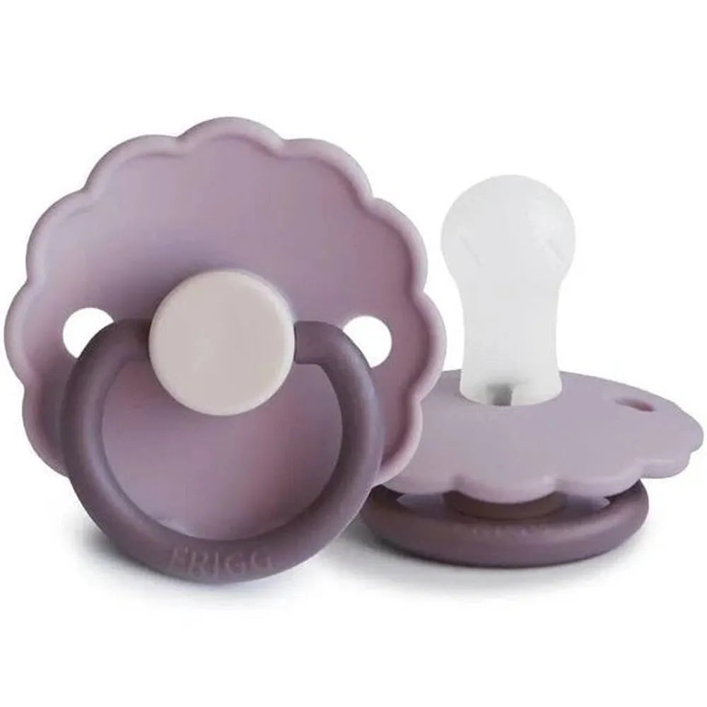 FRIGG Daisy Bloom Silicone Pacifier Lavander Haze - Personalisable Baby Products Sold and Personalised by JustBørn