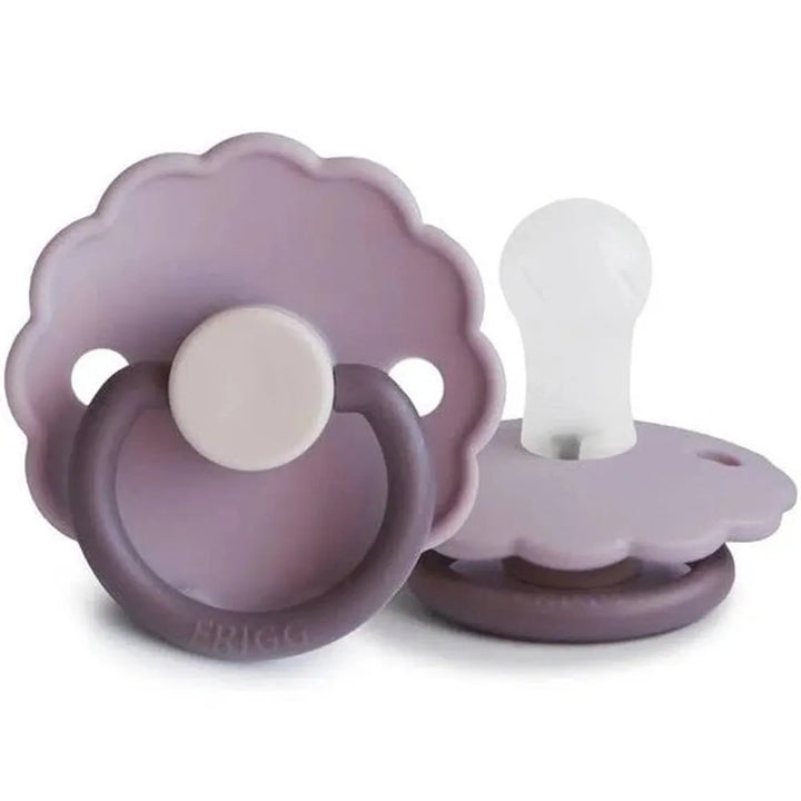 FRIGG Daisy Bloom Silicone Pacifier Lavander Haze - Personalisable Baby Products Sold and Personalised by JustBørn