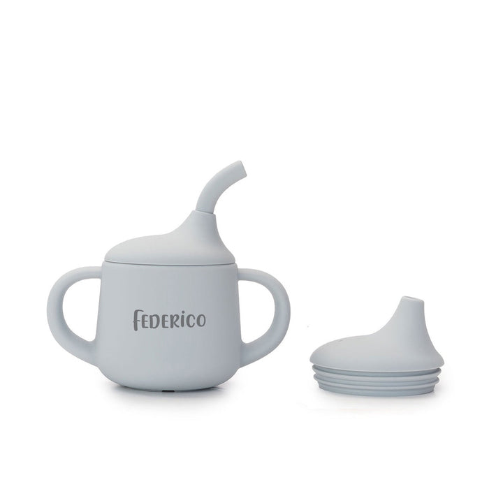 JBØRN 3-in-1 Drinking Sippy Cup Seafoam - Personalisable Baby Products Sold and Personalised by JustBørn