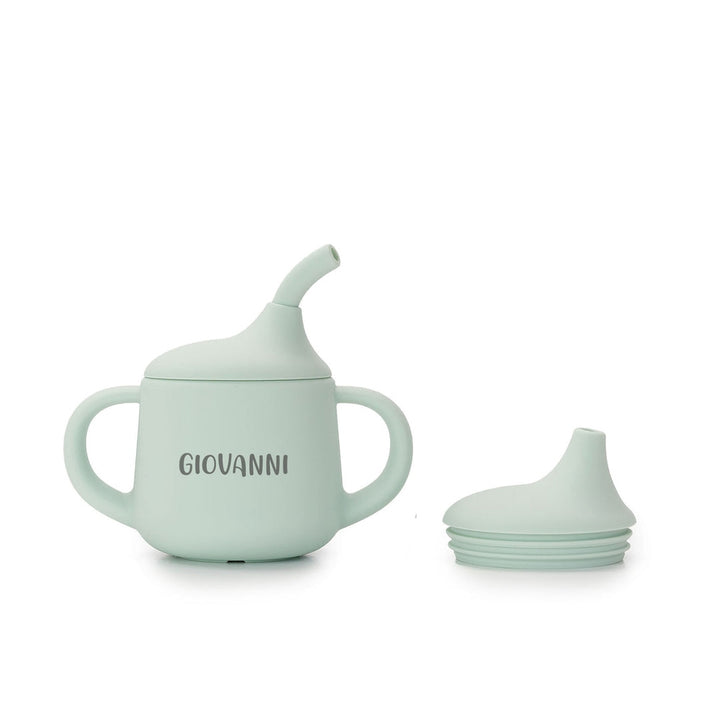 JBØRN 3-in-1 Drinking Sippy Cup Seafoam - Personalisable Baby Products Sold and Personalised by JustBørn