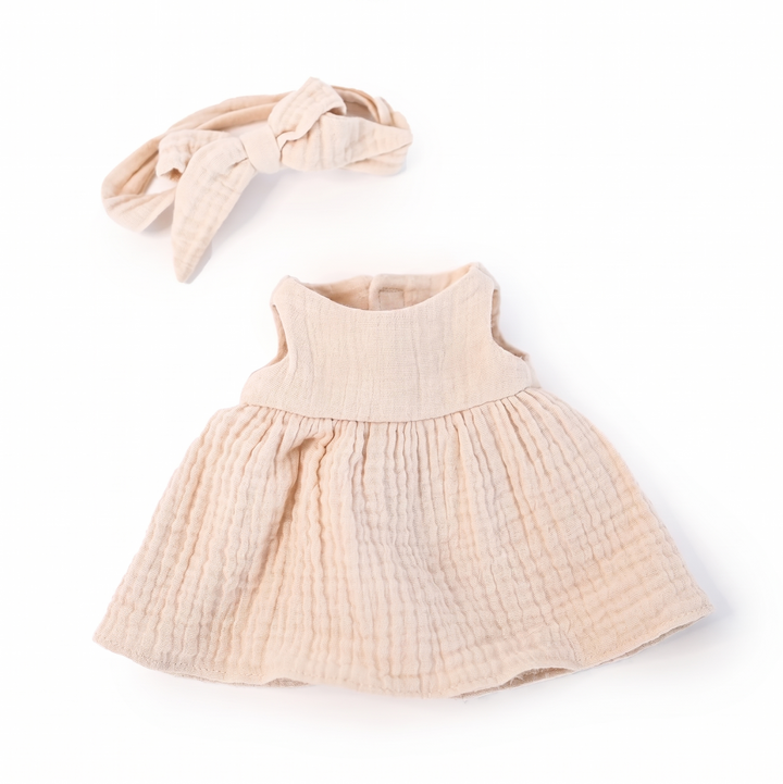 JBØRN Personalised Soft Toy Outfits Vanilla Dress - Personalisable Baby Products Sold and Personalised by JustBørn