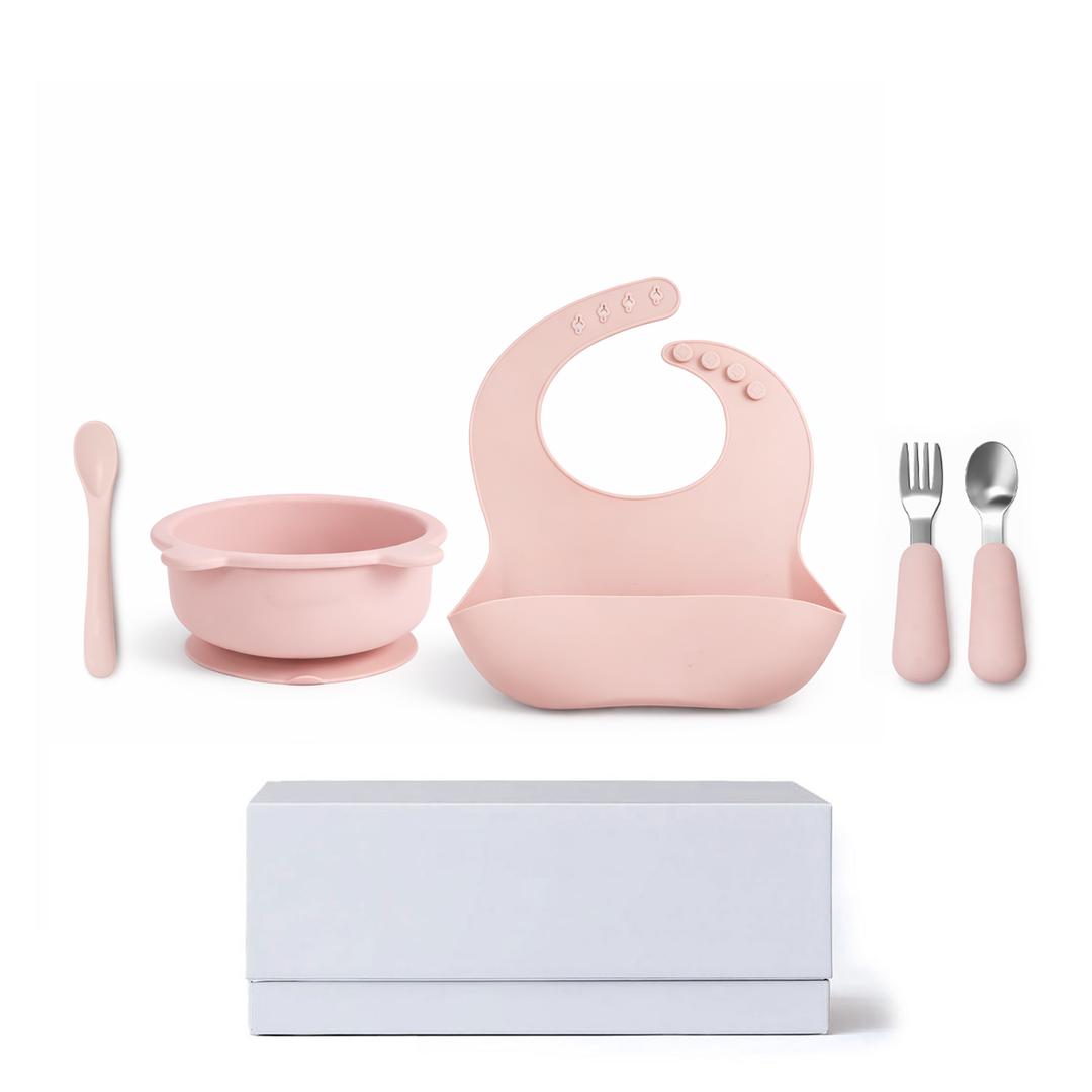 JBØRN Baby Weaning Starter Gift Box Blush - Personalisable Baby Products Sold and Personalised by JustBørn
