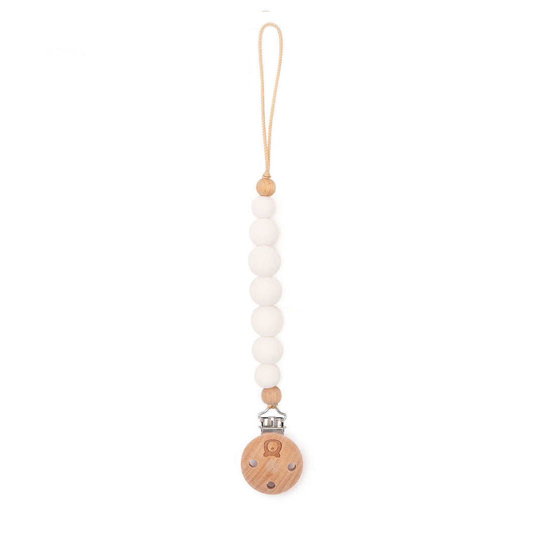 JBØRN Pacifier Clip White No - Personalisable Baby Products Sold and Personalised by JustBørn
