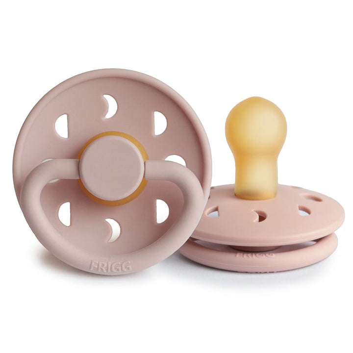 FRIGG Moon Natural Rubber Latex Pacifiers Blush - Personalisable Baby Products Sold and Personalised by JustBørn