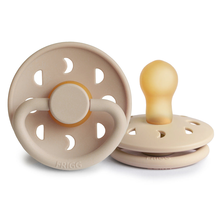 FRIGG Moon Natural Rubber Latex Pacifiers Croissant - Personalisable Baby Products Sold and Personalised by JustBørn