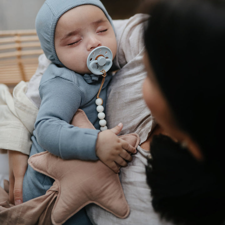 FRIGG Moon Natural Rubber Latex Pacifier - Personalisable Baby Products Sold and Personalised by JustBørn