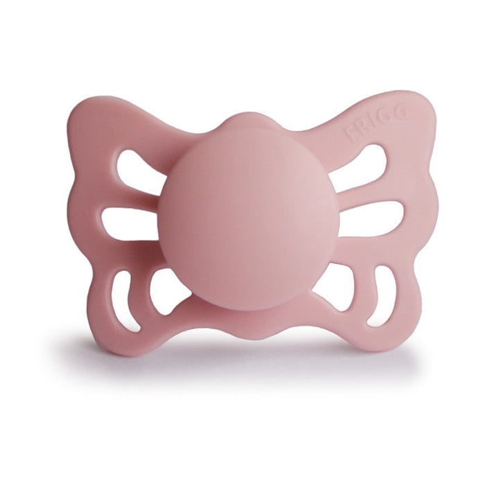 FRIGG Butterfly Anatomical Silicone Pacifiers Baby Pink Size 1 (0-6 months) - Personalisable Baby Products Sold and Personalised by JustBørn