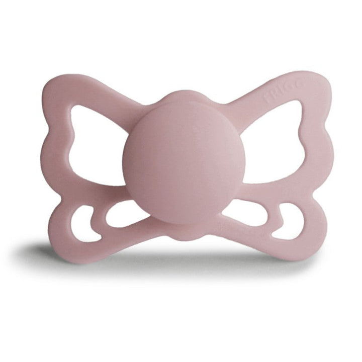 FRIGG Butterfly Anatomical Silicone Pacifiers Blush Size 2 (6-18 months) - Personalisable Baby Products Sold and Personalised by JustBørn