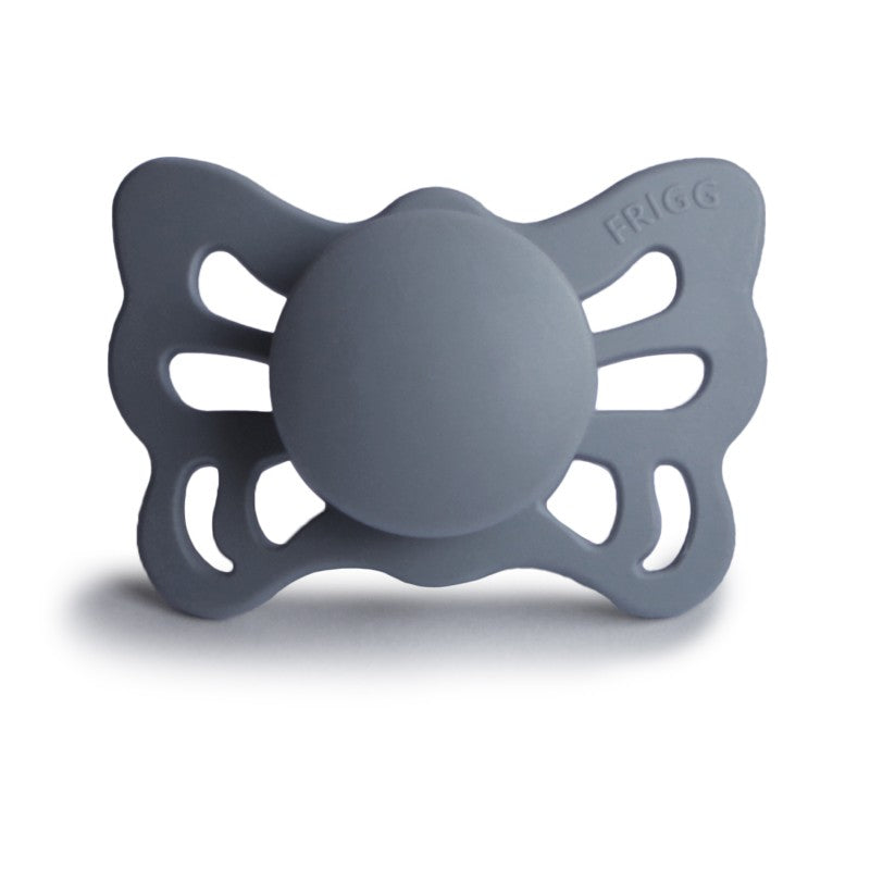 FRIGG Butterfly Anatomical Silicone Pacifiers Great Gray Size 1 (0-6 months) - Personalisable Baby Products Sold and Personalised by JustBørn