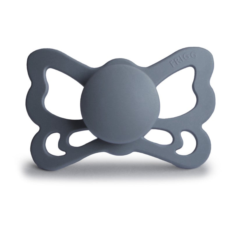 FRIGG Butterfly Anatomical Silicone Pacifiers Great Gray Size 2 (6-18 months) - Personalisable Baby Products Sold and Personalised by JustBørn