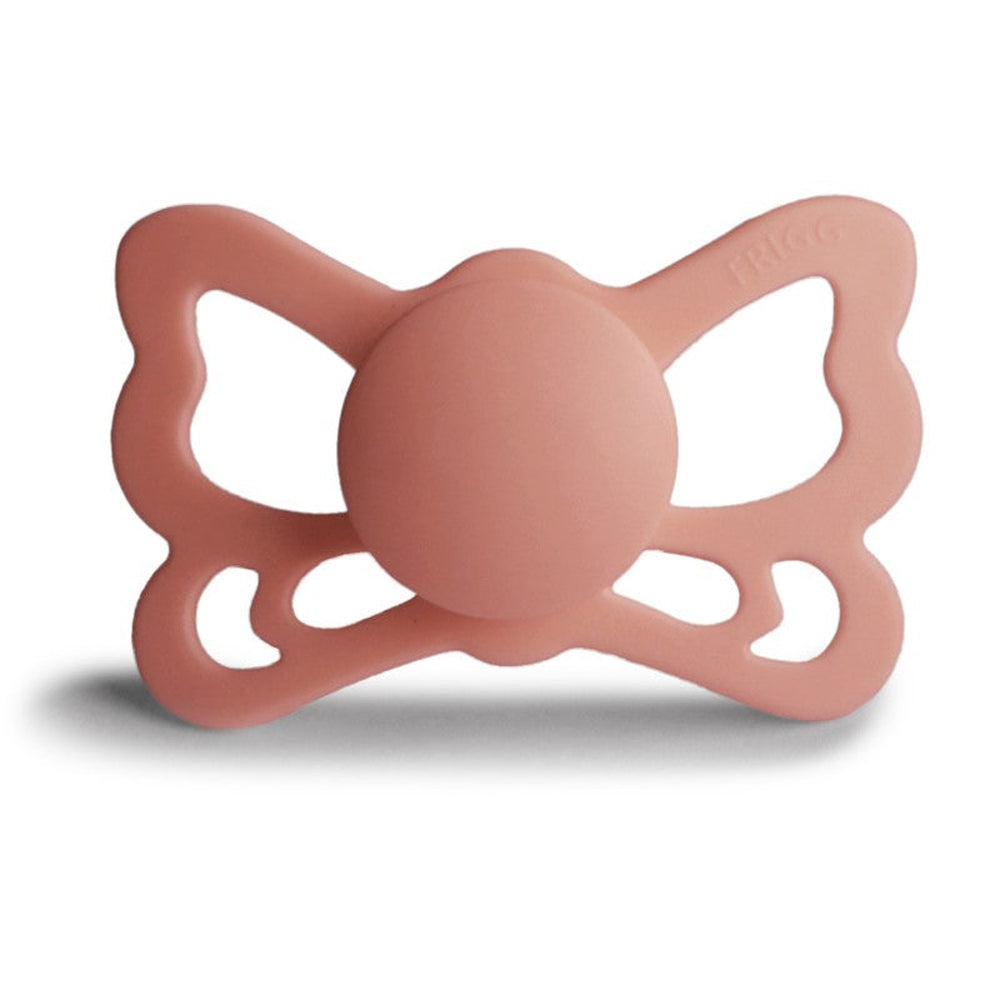 FRIGG Butterfly Anatomical Silicone Pacifiers White Lilac Size 2 (6-18 months) - Personalisable Baby Products Sold and Personalised by JustBørn