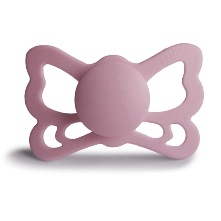 FRIGG Butterfly Anatomical Silicone Pacifiers White Lilac Size 2 (6-18 months) - Personalisable Baby Products Sold and Personalised by JustBørn