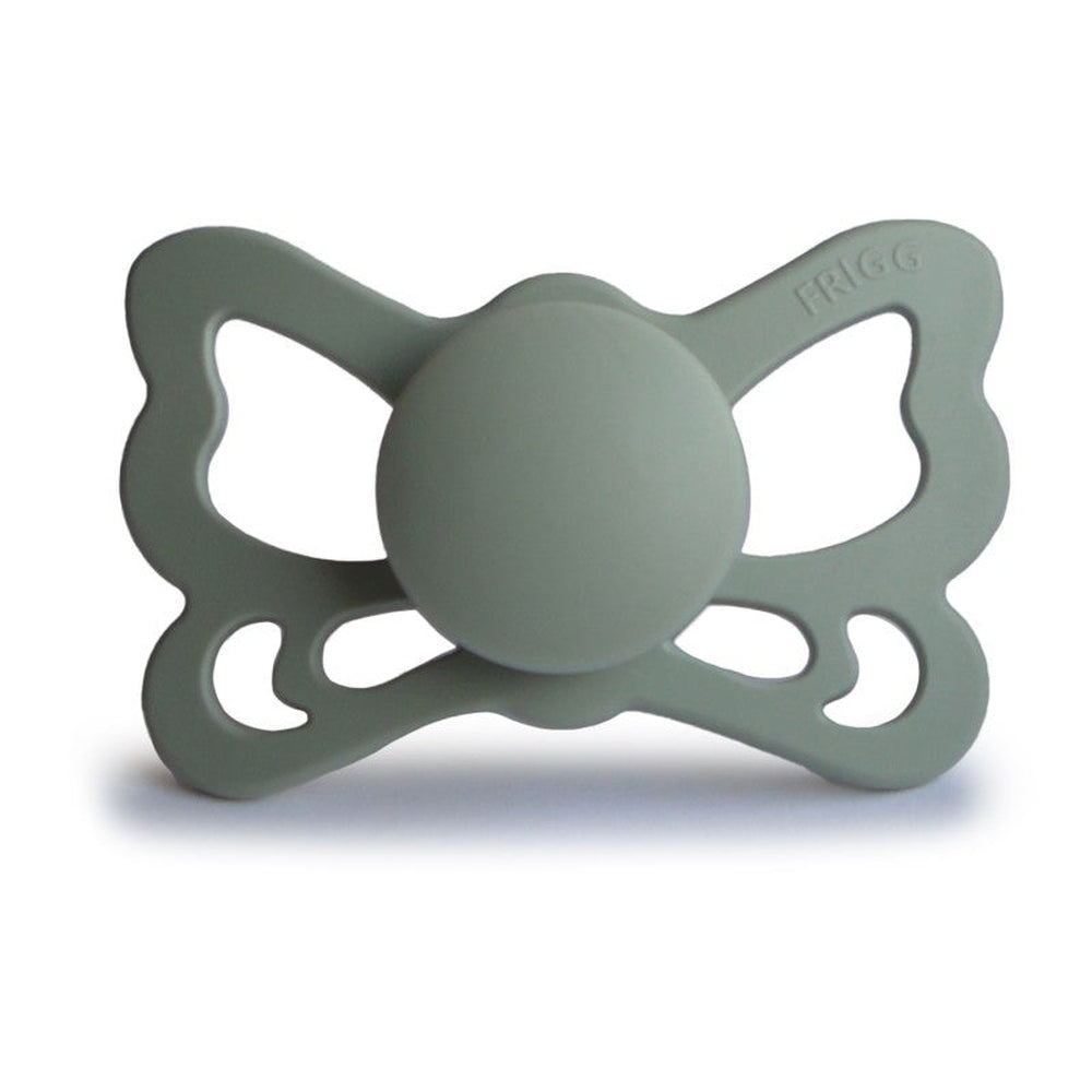 FRIGG Butterfly Anatomical Silicone Pacifiers Sage Size 2 (6-18 months) - Personalisable Baby Products Sold and Personalised by JustBørn