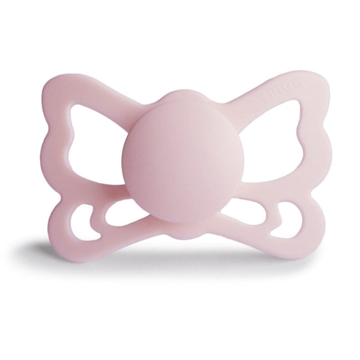 FRIGG Butterfly Anatomical Silicone Pacifiers White Lilac Size 2 (6-18 months) - Personalisable Baby Products Sold and Personalised by JustBørn