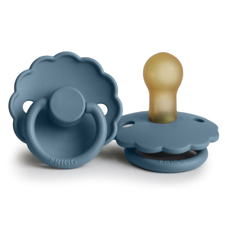FRIGG Daisy Natural Rubber Latex Pacifier Glacier Blue - Personalisable Baby Products Sold and Personalised by JustBørn