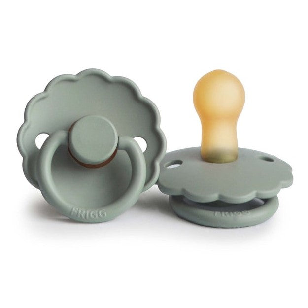 FRIGG Daisy Natural Rubber Latex Pacifier Glacier Blue - Personalisable Baby Products Sold and Personalised by JustBørn