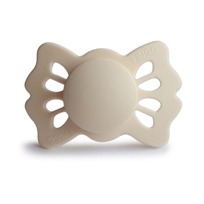 FRIGG Lucky Symmetrical Silicone Pacifiers Cream Size 1 (0-6 months) - Personalisable Baby Products Sold and Personalised by JustBørn