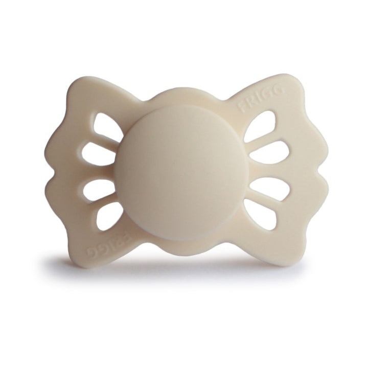 FRIGG Lucky Symmetrical Silicone Pacifiers Cream Size 1 (0-6 months) - Personalisable Baby Products Sold and Personalised by JustBørn
