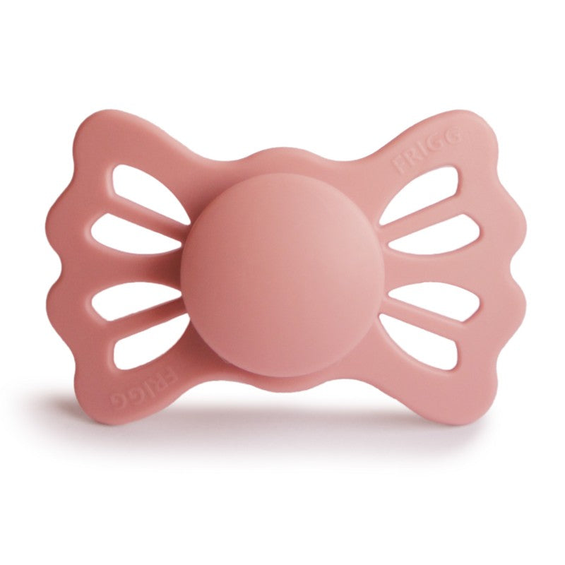 FRIGG Lucky Symmetrical Silicone Pacifiers Pretty Peach Size 2 (6-18 months) - Personalisable Baby Products Sold and Personalised by JustBørn