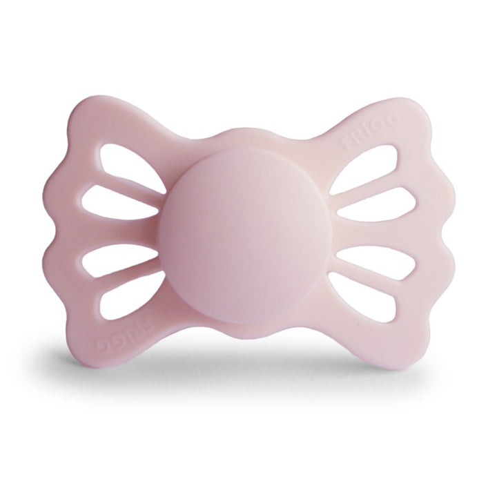 FRIGG Lucky Symmetrical Silicone Pacifiers White Lilac Size 2 (6-18 months) - Personalisable Baby Products Sold and Personalised by JustBørn