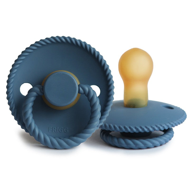 FRIGG Rope Natural Rubber Latex Pacifiers Ocean View Size 1 (0-6 months) - Personalisable Baby Products Sold and Personalised by JustBørn