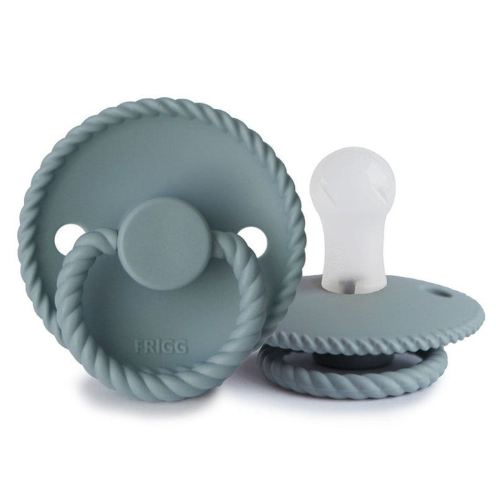 FRIGG Rope Silicone Pacifiers Sage - Personalisable Baby Products Sold and Personalised by JustBørn