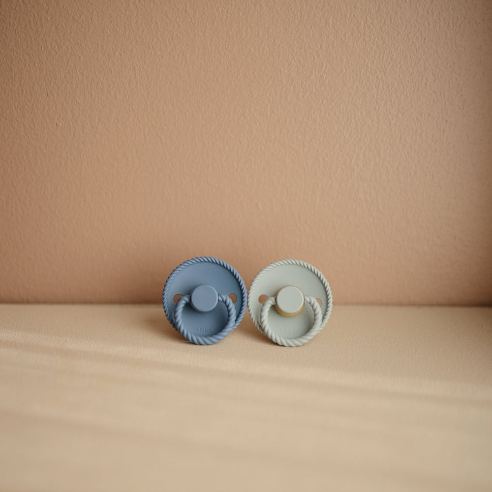 FRIGG Rope Silicone Pacifiers Sage - Personalisable Baby Products Sold and Personalised by JustBørn