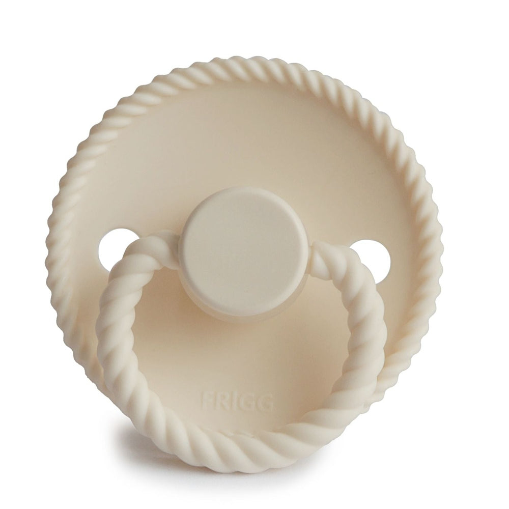 FRIGG Rope Silicone Pacifiers Blush Night Glow - Personalisable Baby Products Sold and Personalised by JustBørn